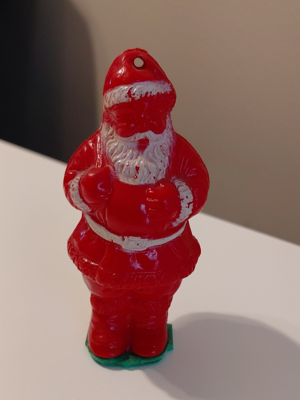 Vintage Celluliod Santa Clause Christmas Ornament & Candy Container